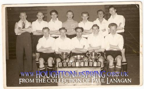 Houghton Colliery Mechanics Football team in the early 1950s