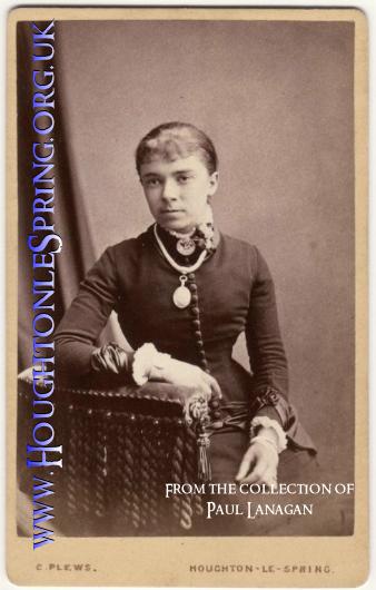 A forlorn looking lady as photographed by C.Plews, Sunderland Street, Houghton-le-Spring
