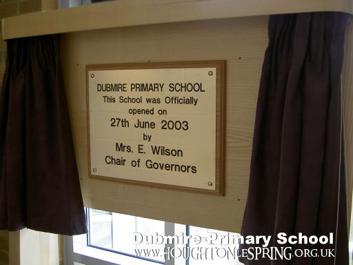 Dubmire Primary School's official opening in 2003