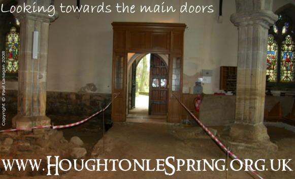 Looking towards the main doors in St Michael's Church, Houghton