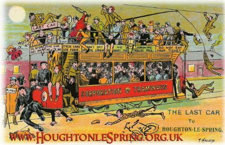 The last tram car to Houghton-le-Spring, c1908