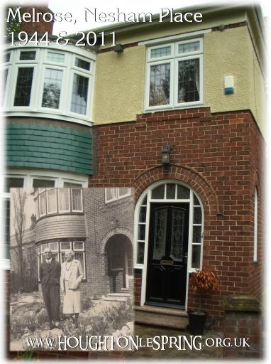 Melrose, Nesham Place, as seen in 1944 (with Harry & Mary Tucker) and 2011
