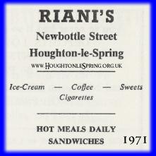 An advert for Riani's from 1971