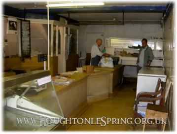 Dave Sangster inside of his wet fish shop on the last day of trading, Sept 11th 2004