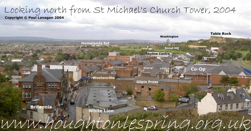 Looking north from St Michael's Church tower