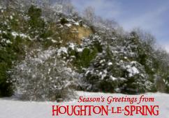 Houghton-le-Spring Christmas Cards - Houghton Rectory covered in snow