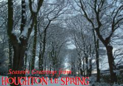 Houghton-le-Spring Christmas Cards - Houghton Rectory covered in snow