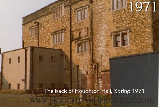 The back of Houghton Hall in Spring 1971
