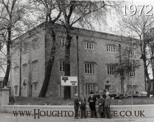 Officers from the YMCA outside of Houghton Hall in 1972