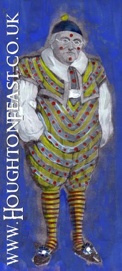 Billy Purvis in his costume, painted by Paul Lanagan