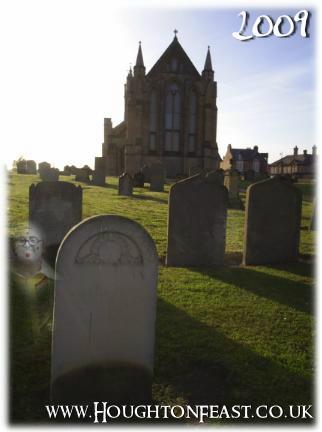 The grave of Billy Purvis at St Hilda's Church, Hartlepool Headland, in 2009