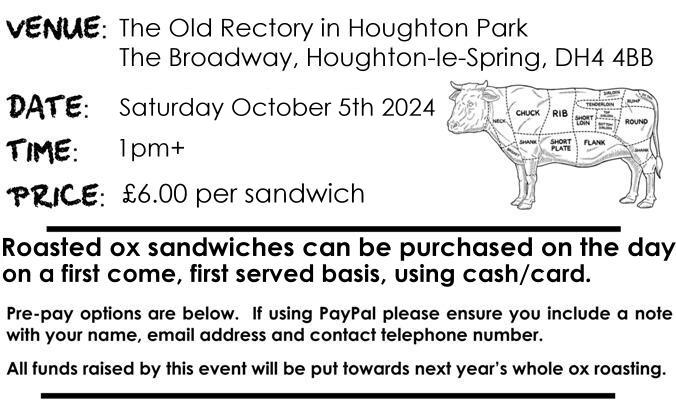 Whole Ox Roasting at HOUGHTON FEAST 2024, Houghton-le-Spring, on Saturday October 5th 2024