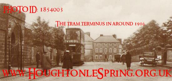 The Rectory Gates and tram terminus, circa 1916