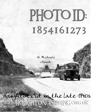 Looking down Houghton Cut in around 1949, showing how the rocks had been blasted away and the road widened