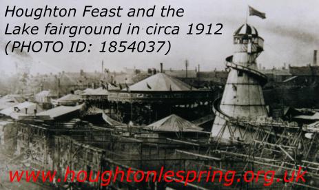 The fairground on the Lake site, Houghton-le-Spring, in around 1912
