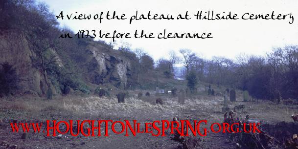 Looking across the plateau of the Hillside Cemetery in 1973, before the headstones were levelled