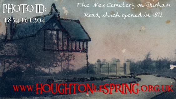 An early view of the 'New Cemetery' on Durham Road, Houghton-le-Spring.  The Cemetery opened in 1892 but did not have a consecrated section until 1907