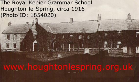 The ivy covered Royal Kepier Grammar School, located within the grounds of St Michael's Church, c1916