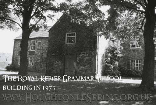 The main door to the Royal Kepier Grammar School in 1973