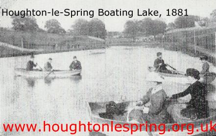 A rare view of the boating lake in Houghton-le-Spring, circa 1881