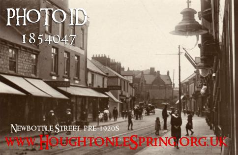 Shops on Newbottle Street, looking south, pre-1920s