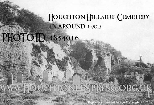 A rare view of the Old Cemetery in 1900, with headstones erect