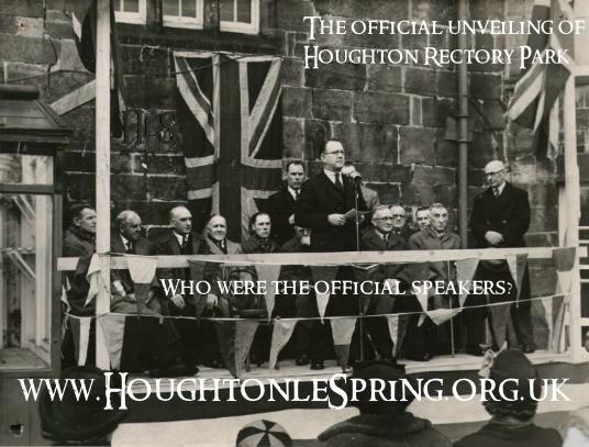 Speeches at the official unveiling of Houghton Rectory Park on April 9th 1949