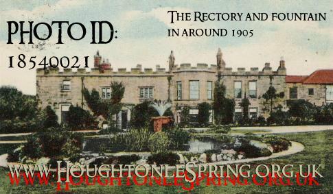 Houghton Rectory's impressive fountain, c1905