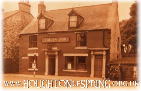 An old view of the Golden Lion pub in Houghton's Broadway