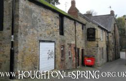The rear of the Golden Lion pub in Houghton-le-Spring.  These buildings were used as stables in the days when it was a coaching inn
