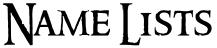 Name Lists which you can browse