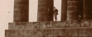 Historic graffiti as engraved into Penshaw Monument's stoneowork plus transcriptions of the engravings on the Monument